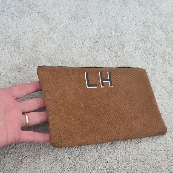 Clare V Tan Suede Toiletry Bag "LH" - Picture 6 of 11